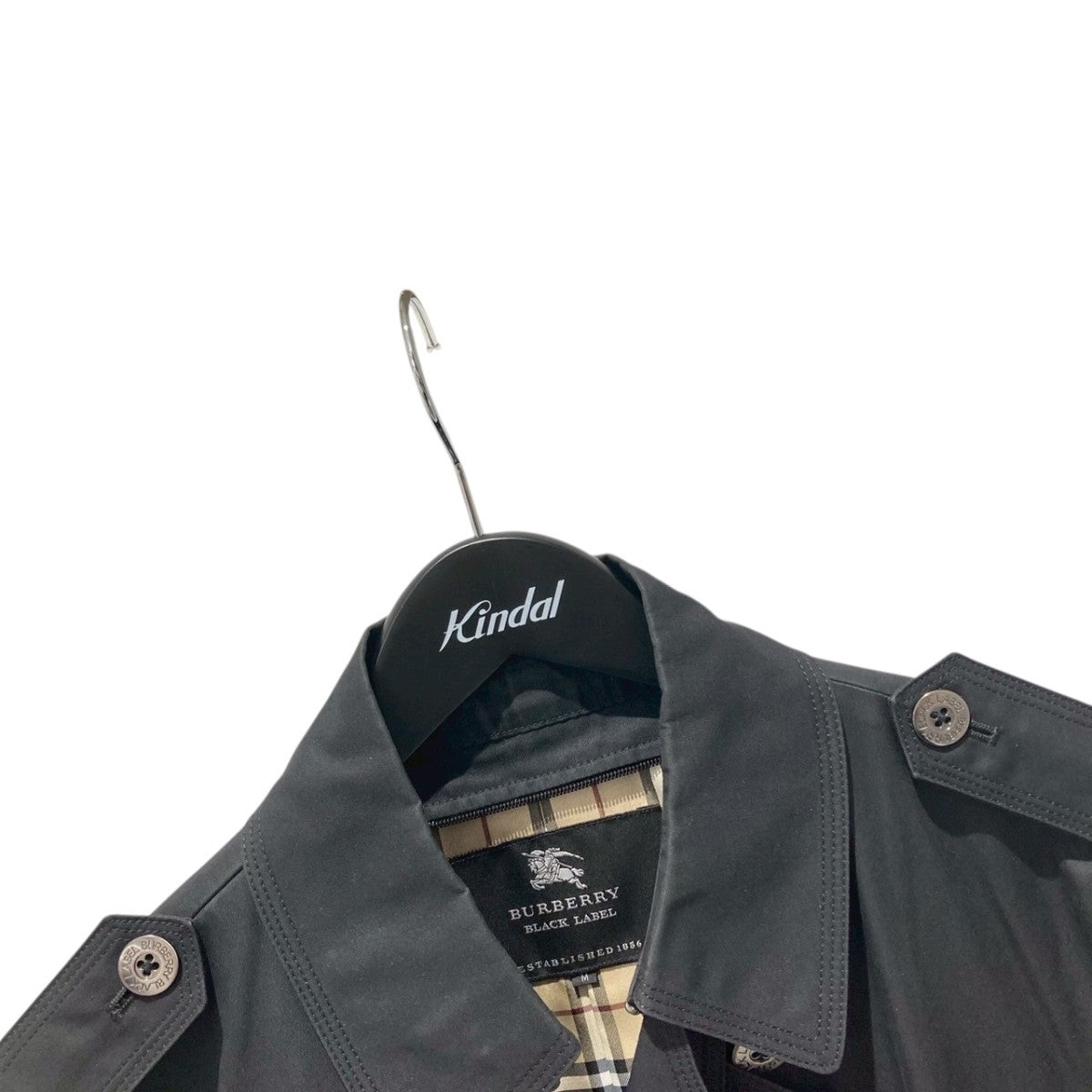 BURBERRY BLACK LABEL トレンチコート M 黒 バーバリーブラックレーベル トレンチコート メンズM ノバ