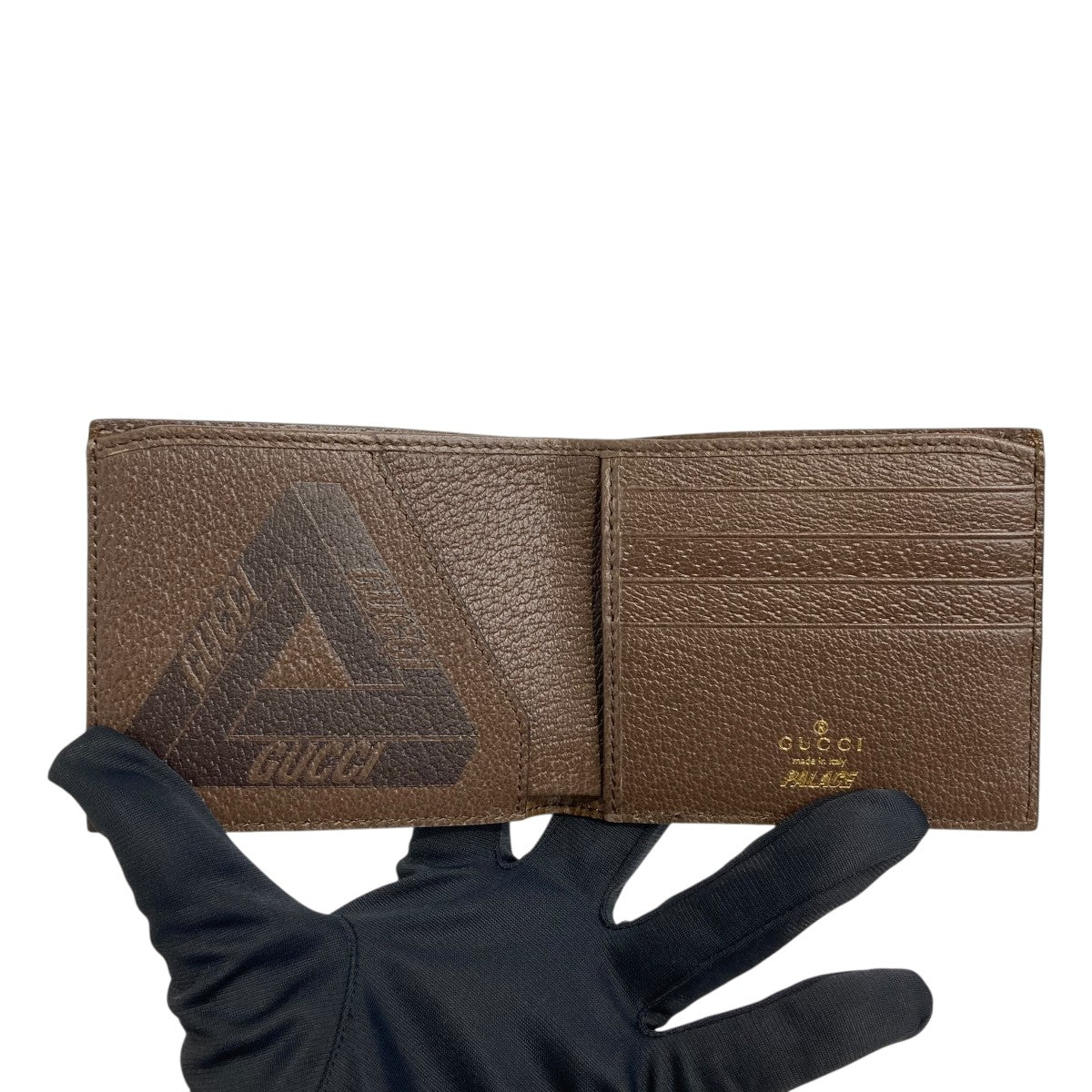 GUCCI×PALACE PVC GG 二つ折り財布723149 723149 525040 ブラウン