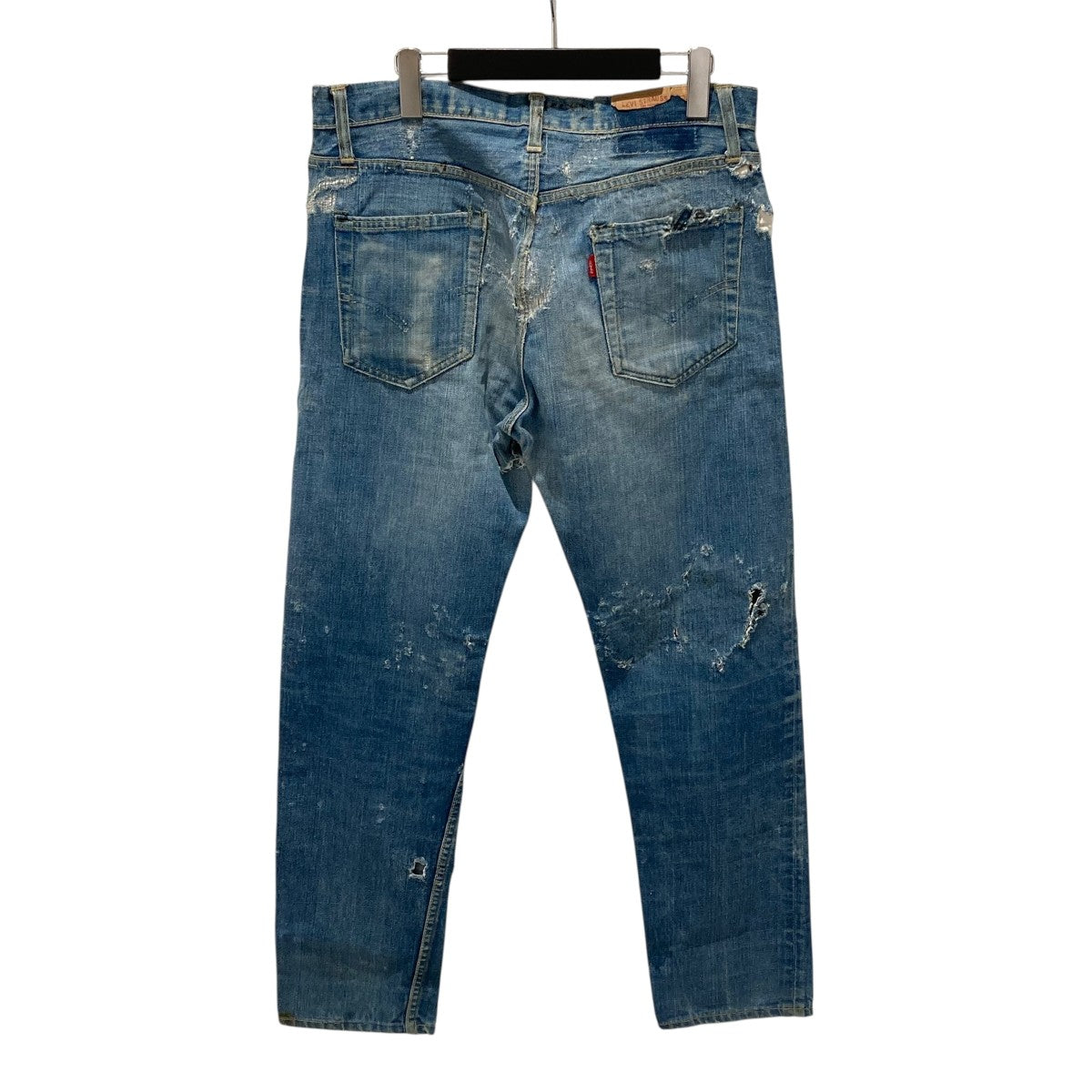 LOT505 60S  IDEALジップ BIG E 緑ステッチデニムパンツ