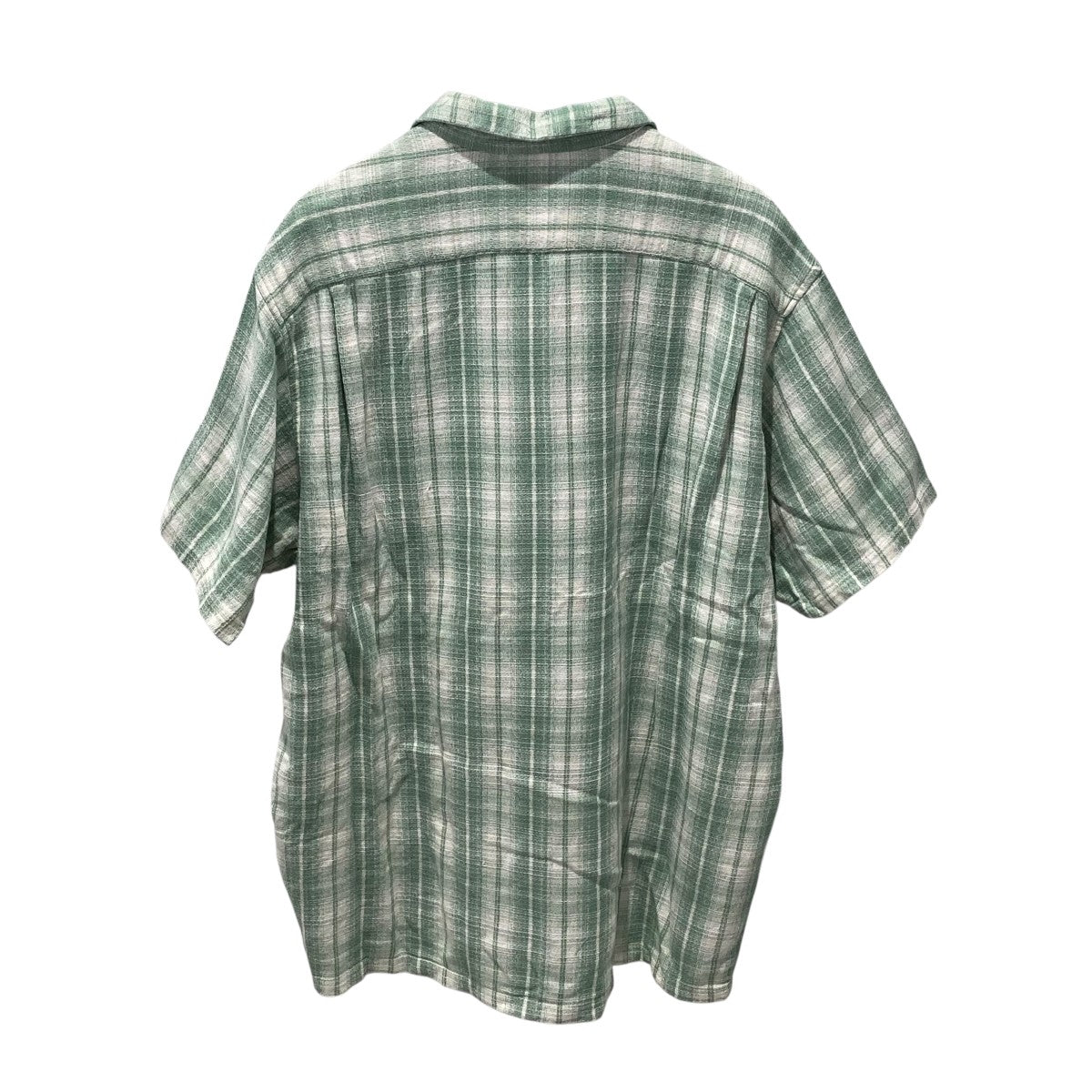stussy old stussy 90S 王冠タグチェック半袖シャツ 古着・中古-2枚目のアイテム画像