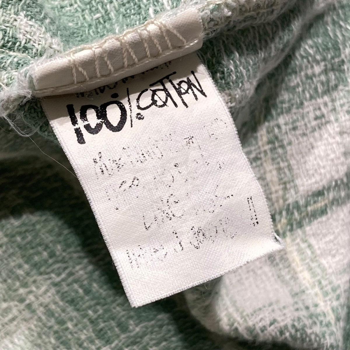 stussy old stussy 90S 王冠タグチェック半袖シャツ 古着・中古-9枚目のアイテム画像