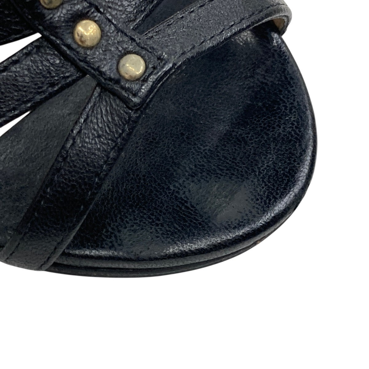 111OPQUE SOFT BIKER LEATHERヒールサンダル