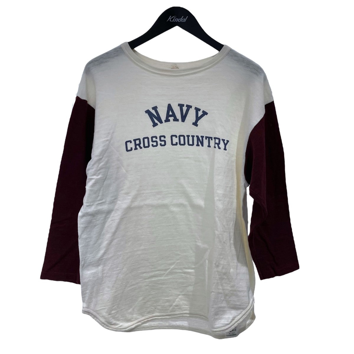 WAREHOUSE(ウエアハウス) 4800 7分袖B．B．T． NAVY CROSS
