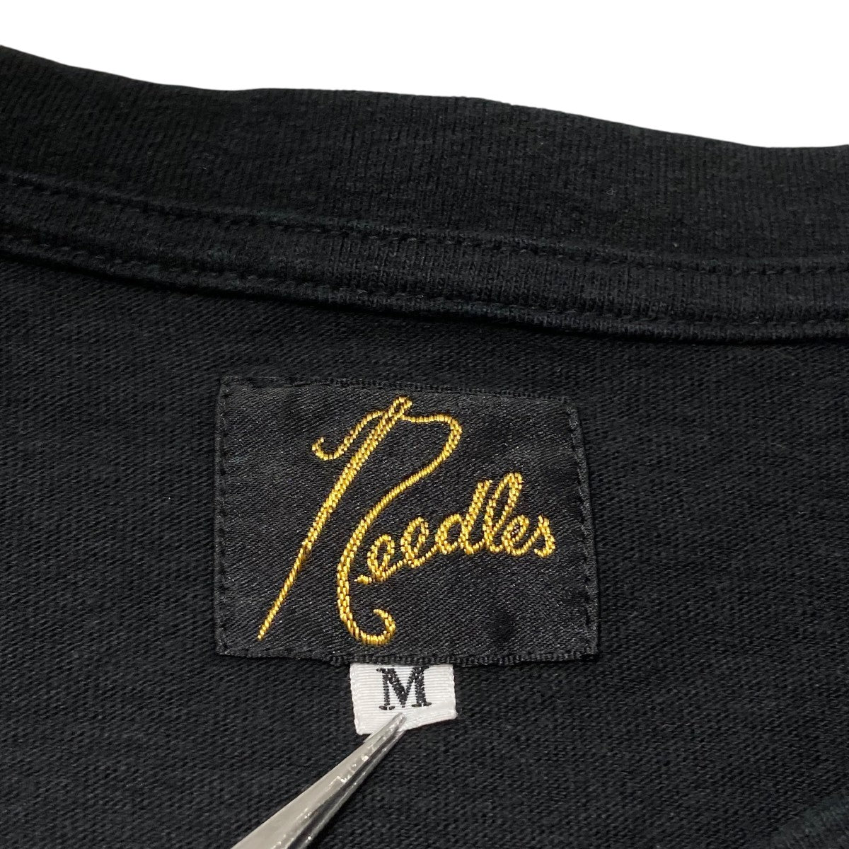 Needles ネイビー ポケット付きシャツ S 25SS】Needles ニードルズ S/S Papillon Emb. Pocket Tee