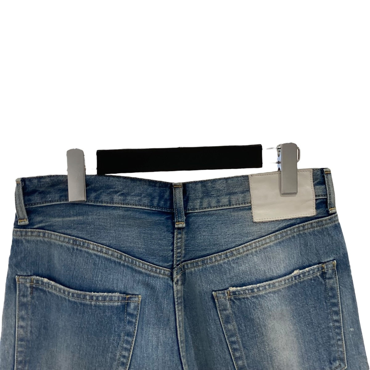 J3037 美品 ロンハーマン デニムショーツ インディゴ L Ron Herman denim(ロンハーマンデニム) Cut-off Straight Denim