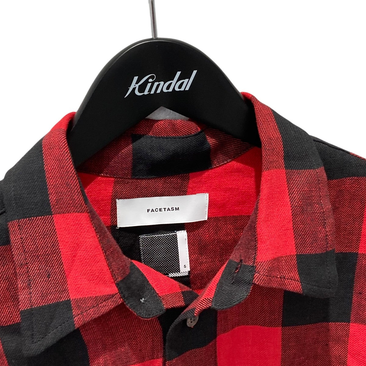 FACETASM(ファセッタズム) ZIPPED CHECK SHIRTチェック長袖