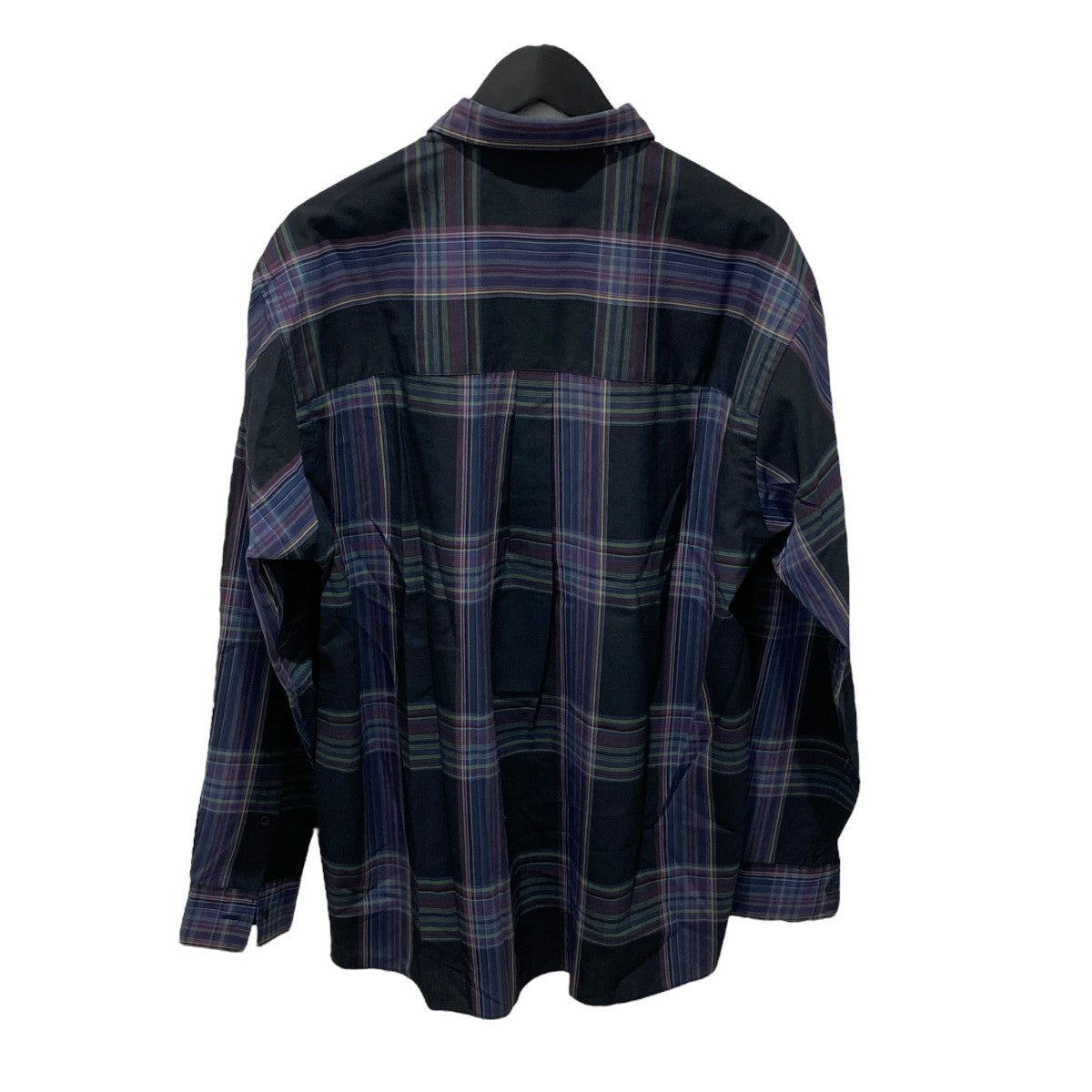 AURALEE 長袖シャツ　ブラック　サイズ3 AURALEE(オーラリー) SUPER LIGHT WOOL CHECK SHIRTSチェック