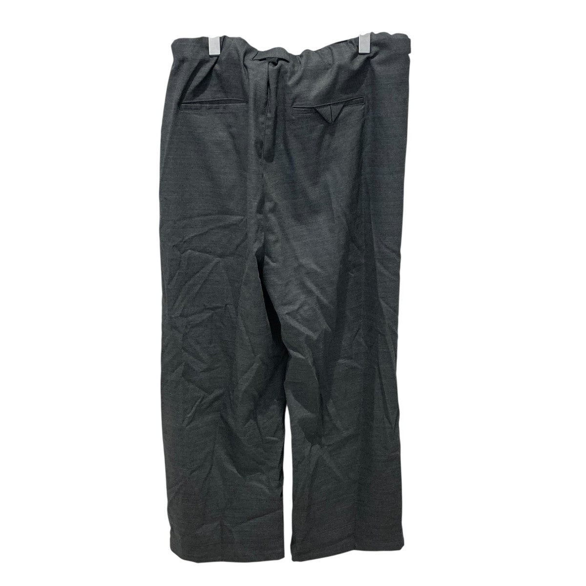 パンツ ANCELLM BACKSATIN BELTLESS SLACKS(1) BACKSATIN BELTLESS SLACKS(BLACK) – ANCELLM