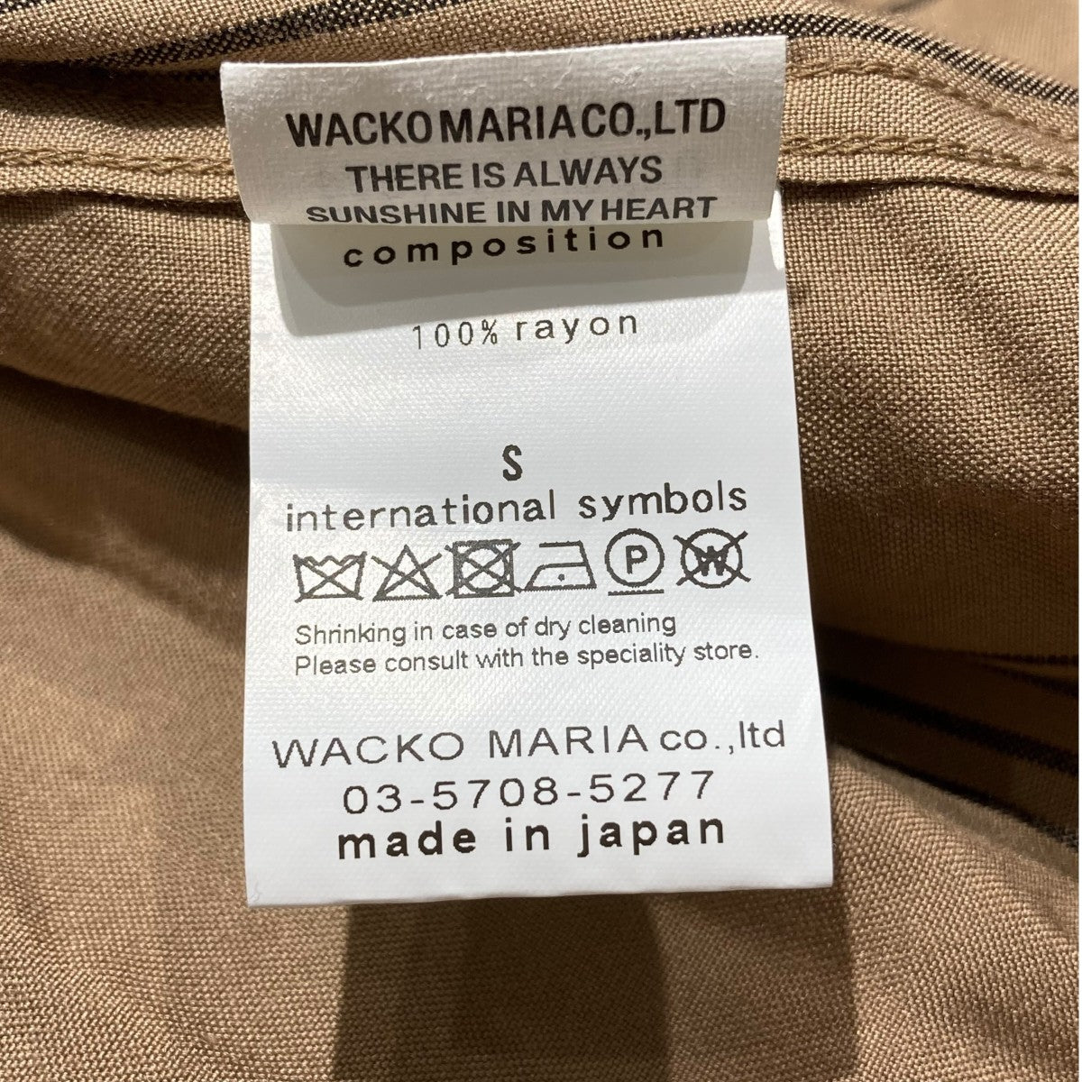 WACKO MARIA(ワコマリア) STRIPED OPEN COLLAR SHIRT L／S