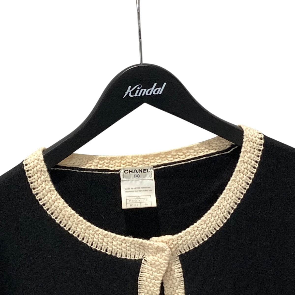シャネル ニットカーディガン 19SS ツイード ココマーク サイズ38 CHANEL(シャネル) ニットカーディガン ブラック×ホワイト サイズ