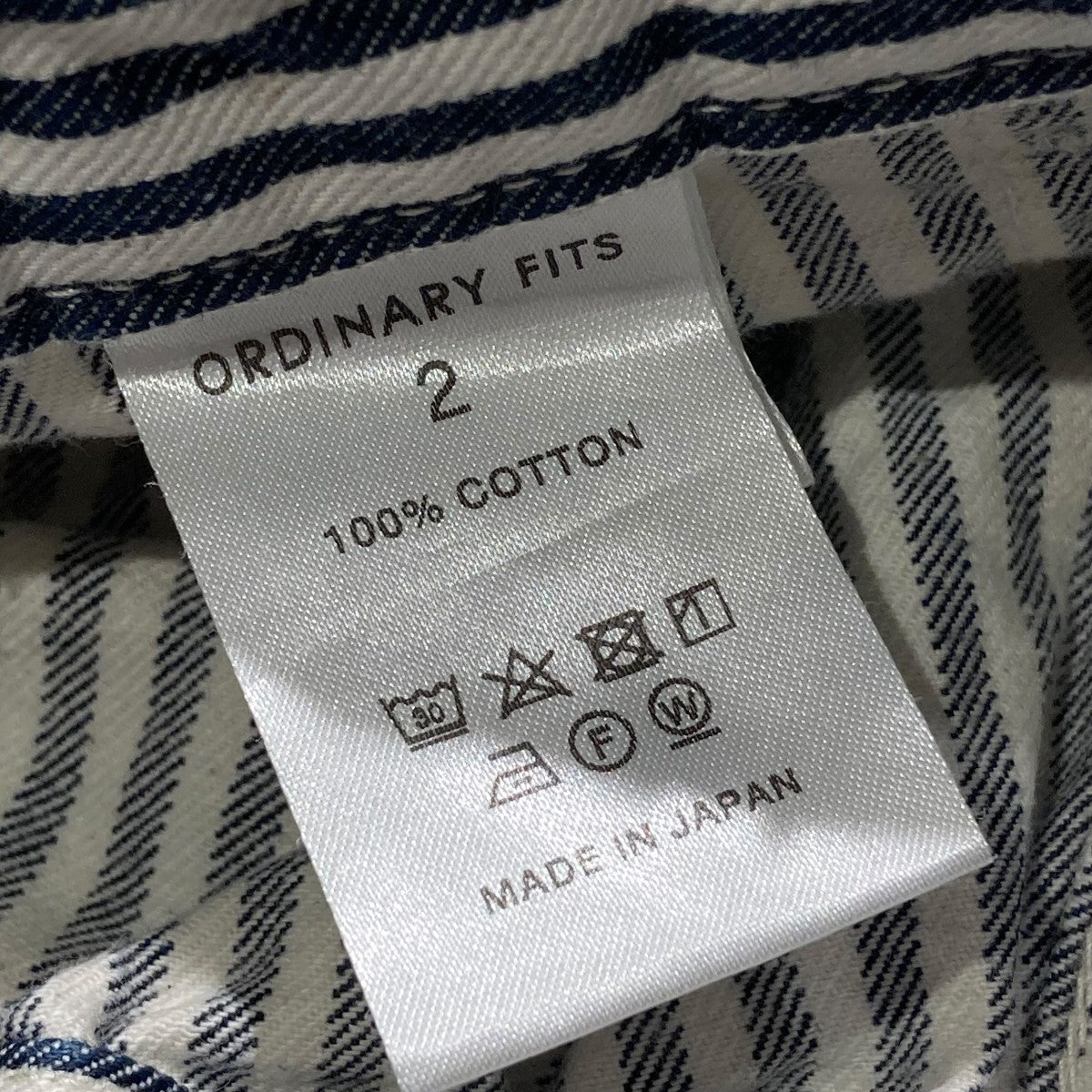 JAMES PANTS HICKORYストライプワイドパンツ
