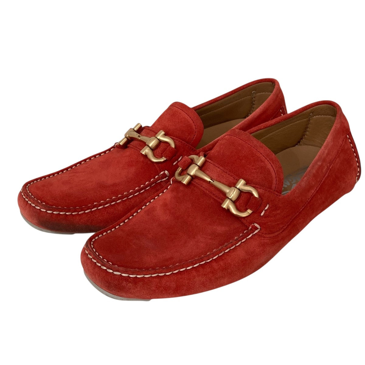 Salvatore Ferragamo 赤 レザー ローファー Salvatore Ferragamo（ローファー/革靴 ・ レッド/赤色系）の