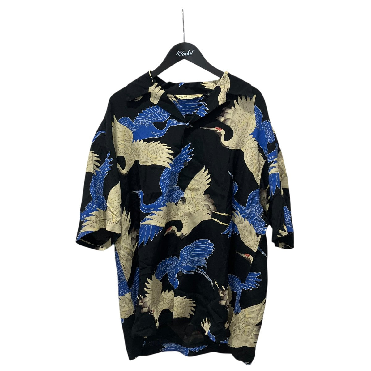 SCHOTT BROS． 25SS×PJ RAYON SHIRT CRANE 鶴半袖シャツ782-5123018 古着・中古-1枚目のアイテム画像