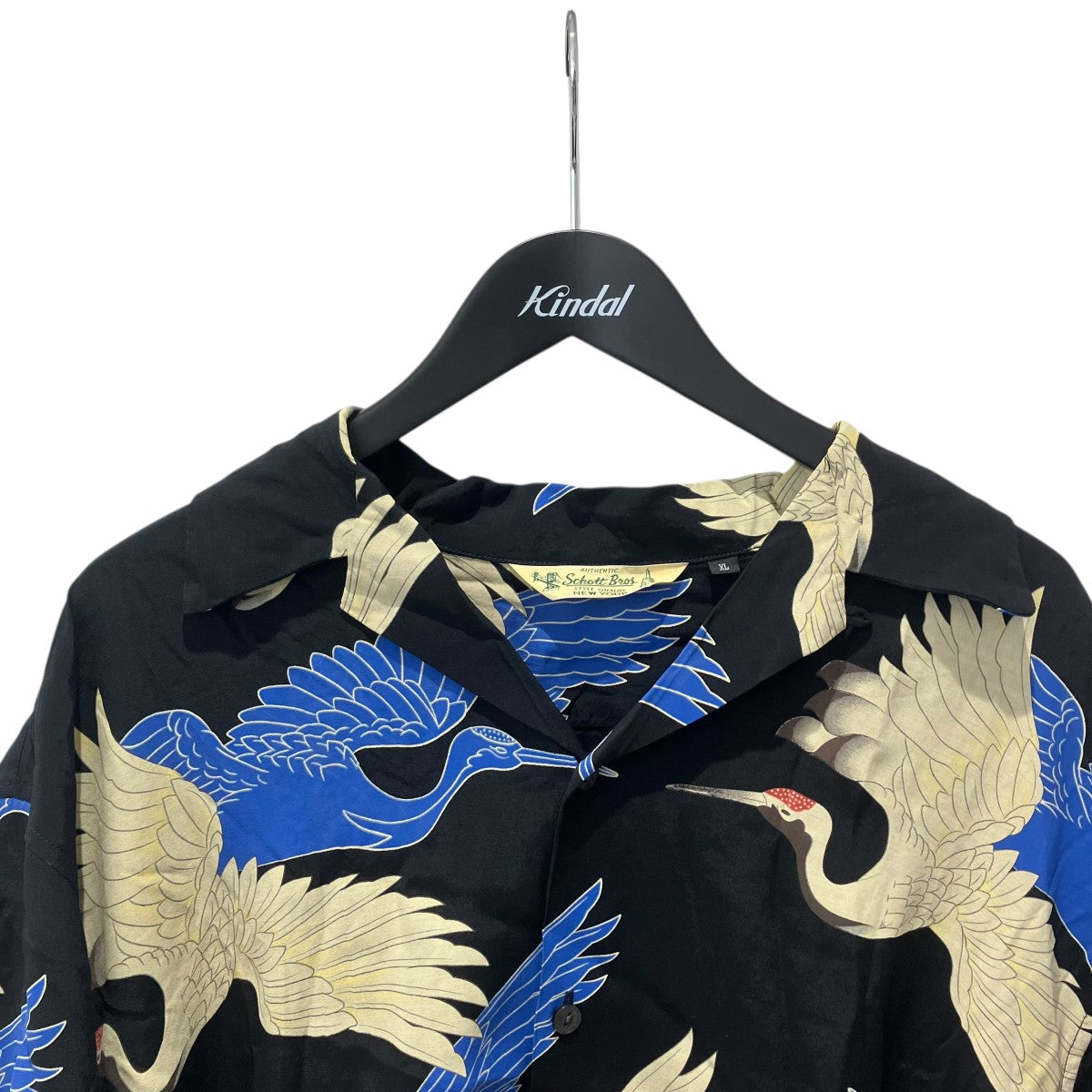 SCHOTT BROS． 25SS×PJ RAYON SHIRT CRANE 鶴半袖シャツ782-5123018 古着・中古-3枚目のアイテム画像