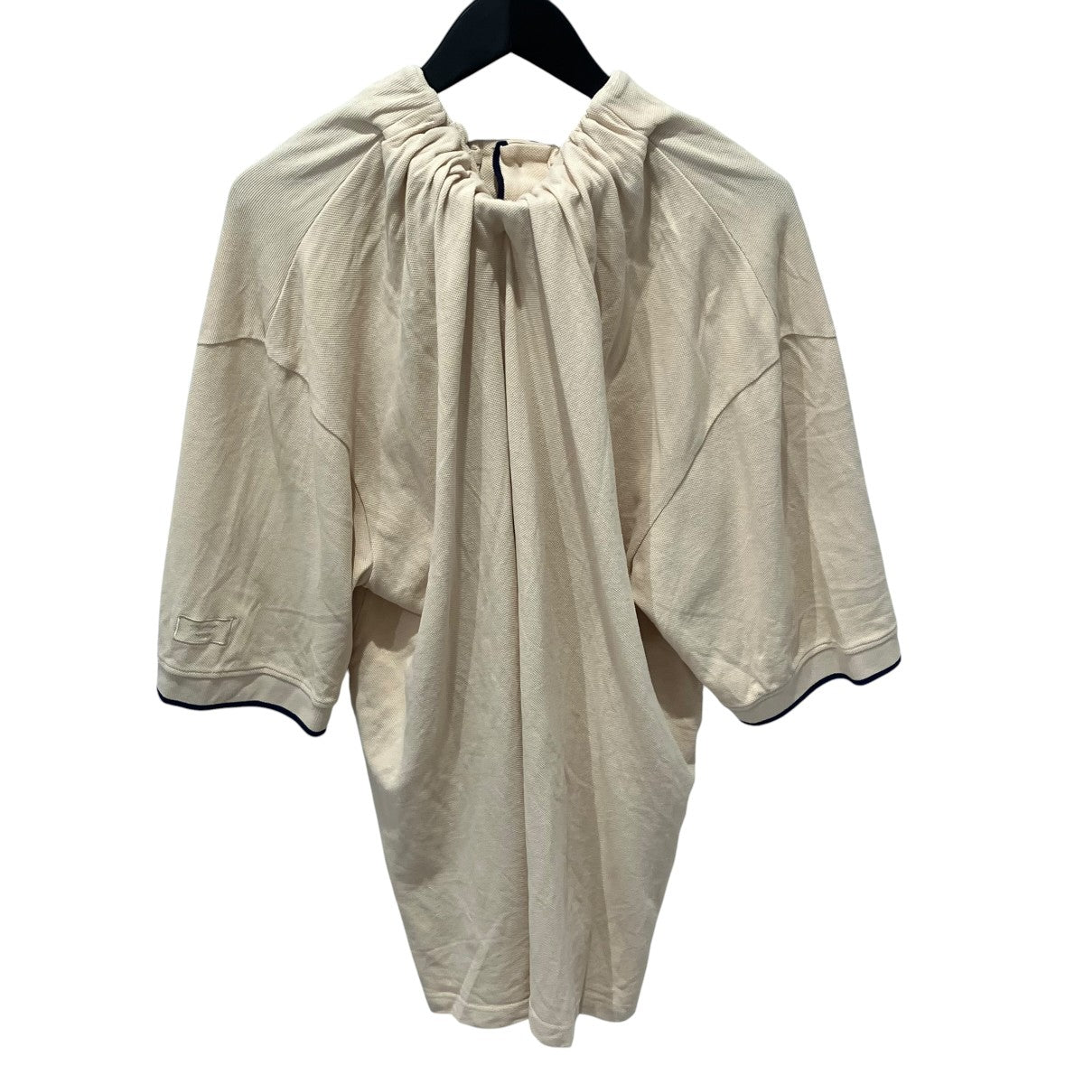 Tucked Neck Polo Top半袖ポロシャツ