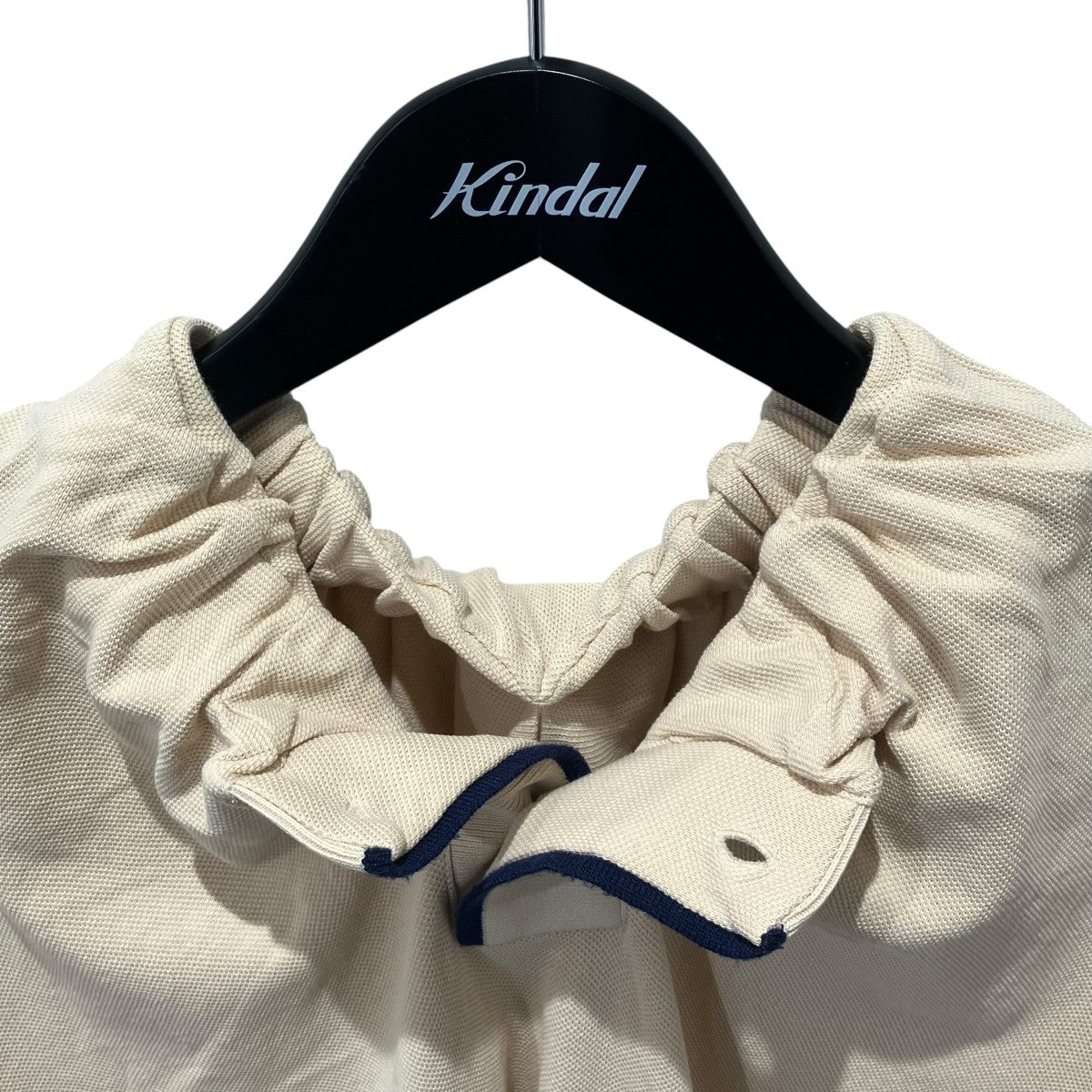 Tucked Neck Polo Top半袖ポロシャツ