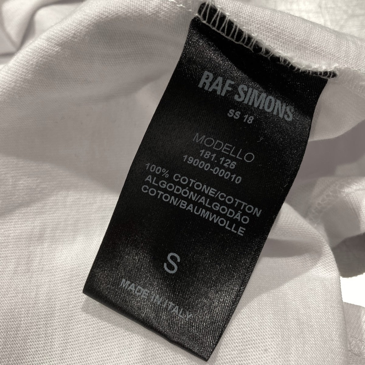 RAF SIMONS WORDINGプリントTシャツ 古着・中古-5枚目のアイテム画像