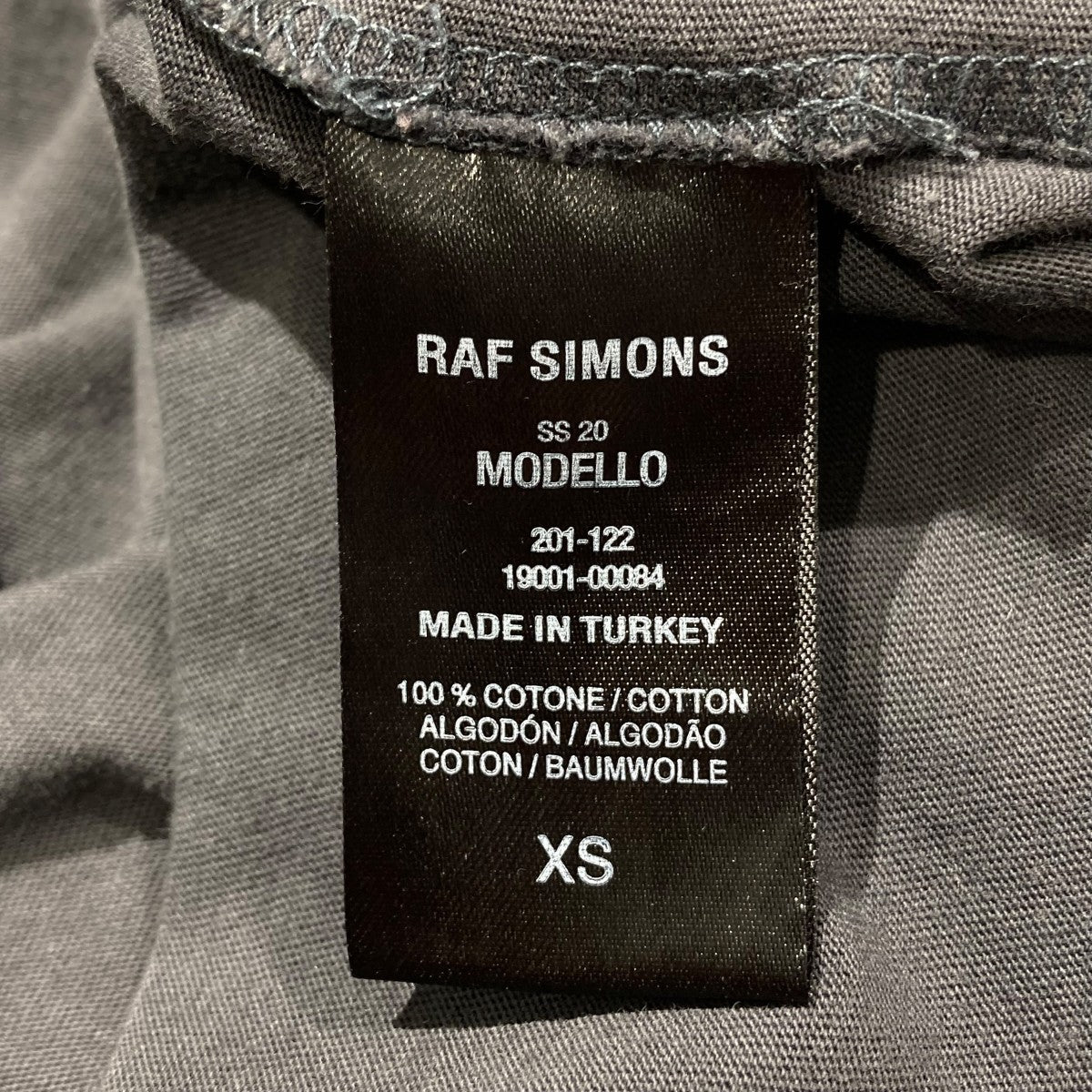 RAF SIMONS プリントTシャツ19001-00084 古着・中古-5枚目のアイテム画像