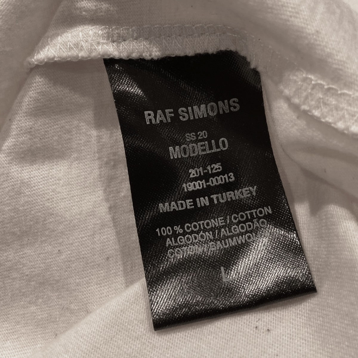 RAF SIMONS プリントTシャツ19001-00013 古着・中古-5枚目のアイテム画像