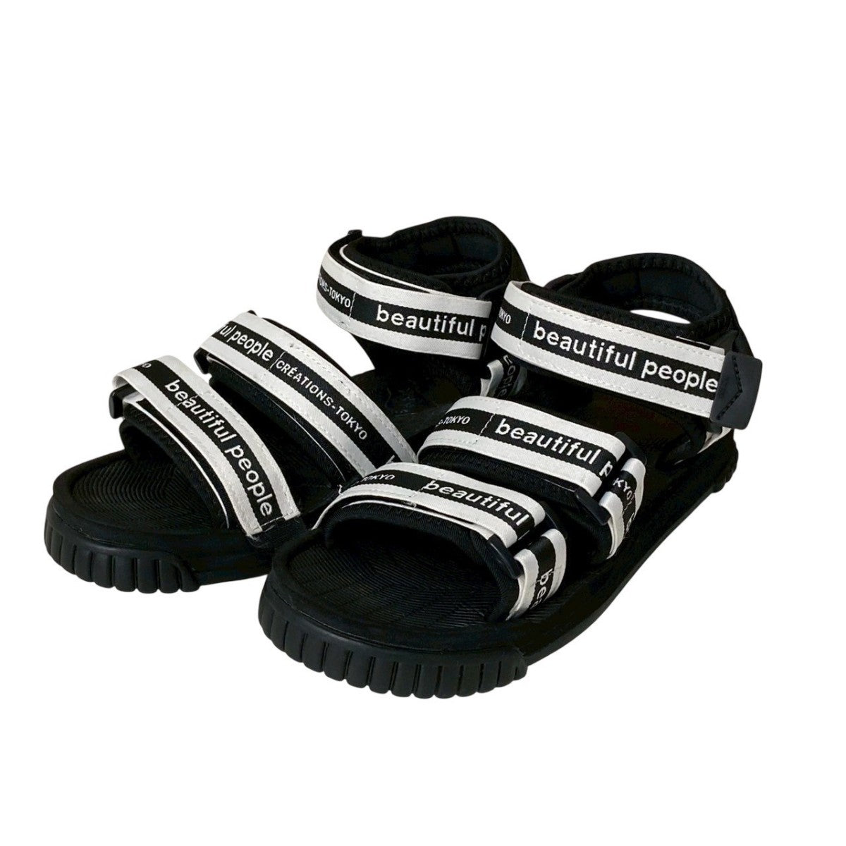 beautiful people×SHAKA サンダル ブラック サイズ 24.0cm