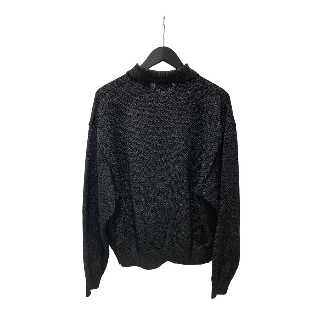 美品 H BEAUTY&YOUTH ソリッドウールカーディガン S ブラック H＞ソリッドウール 9G Vネックカーディガン