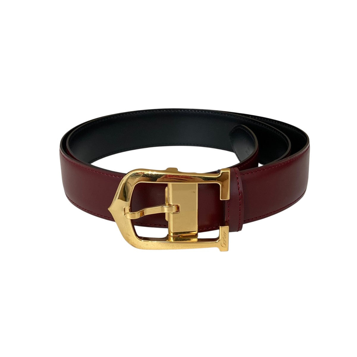 Cartier(カルティエ) トリニティバックルレザーベルト ブラック