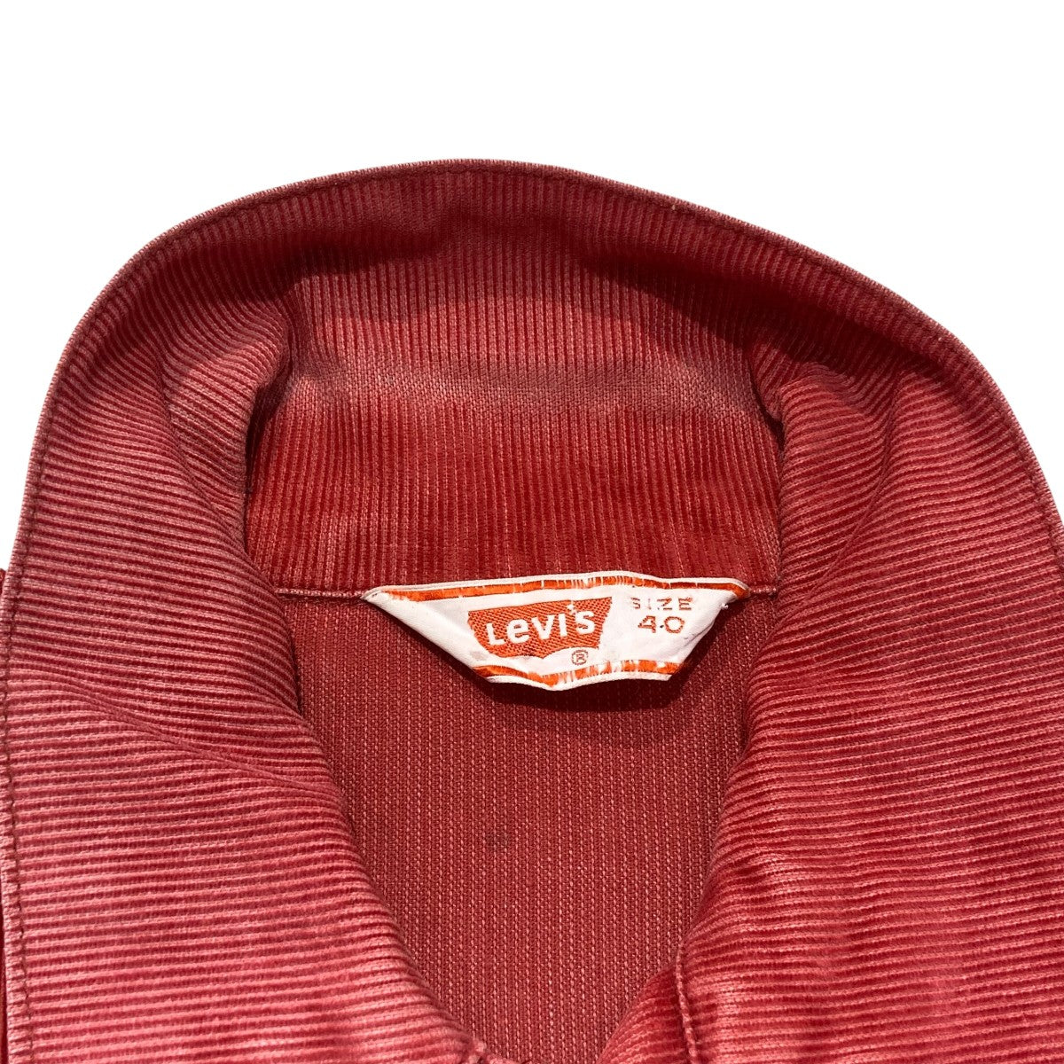 美品 リーバイス コーデュロイ ジャケット 【38】 レッド　エンジ 70s 美品 リーバイス コーデュロイ ジャケット 【38】 レッド エンジ