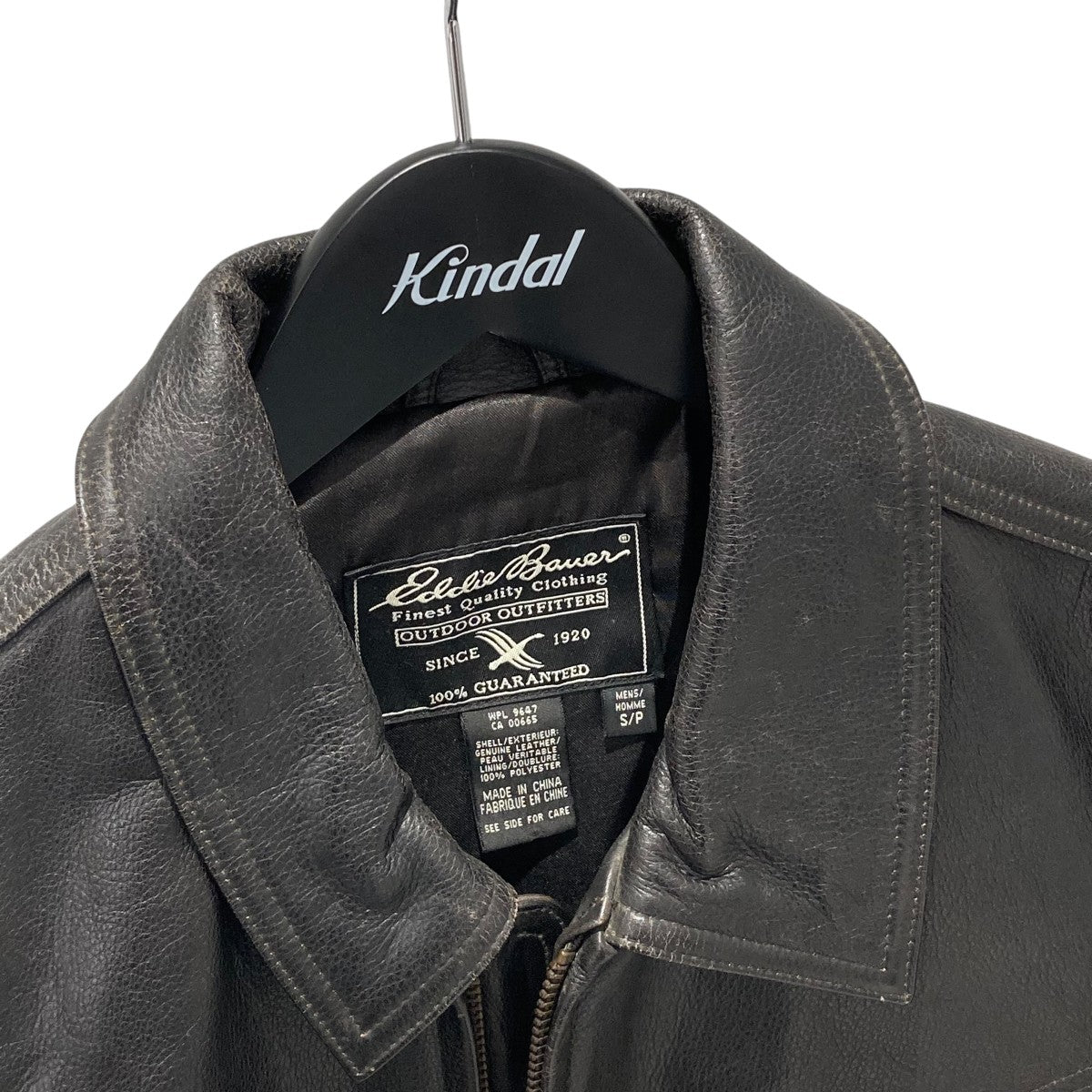 Eddie Bauer ブラックレザージャケット EDDIE BAUER(エディーバウアー) / レザージャケット・ブルゾン/L