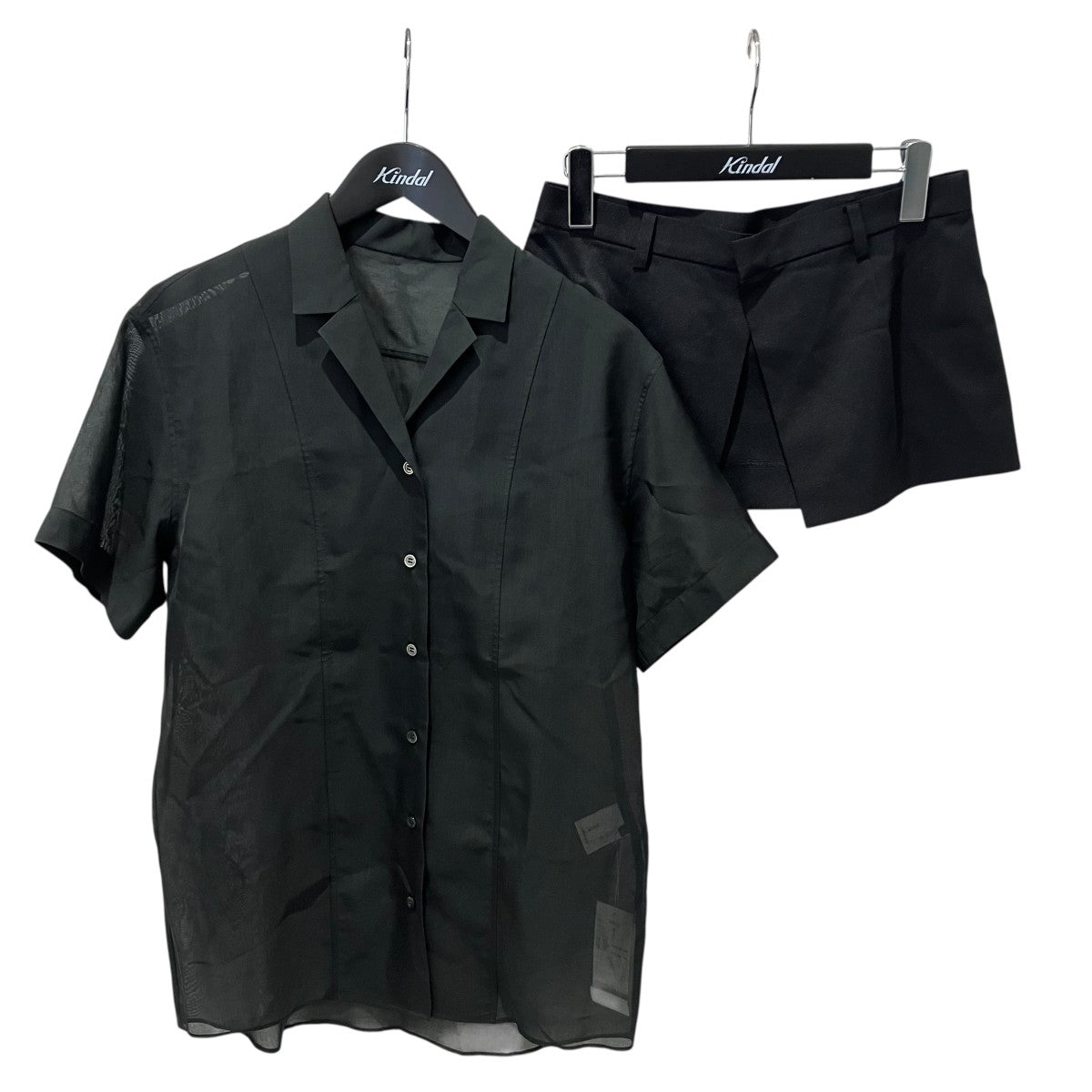 LE CIEL BLEU Sheer Combo Shirts半袖シャツ26s63513 古着・中古-1枚目のアイテム画像