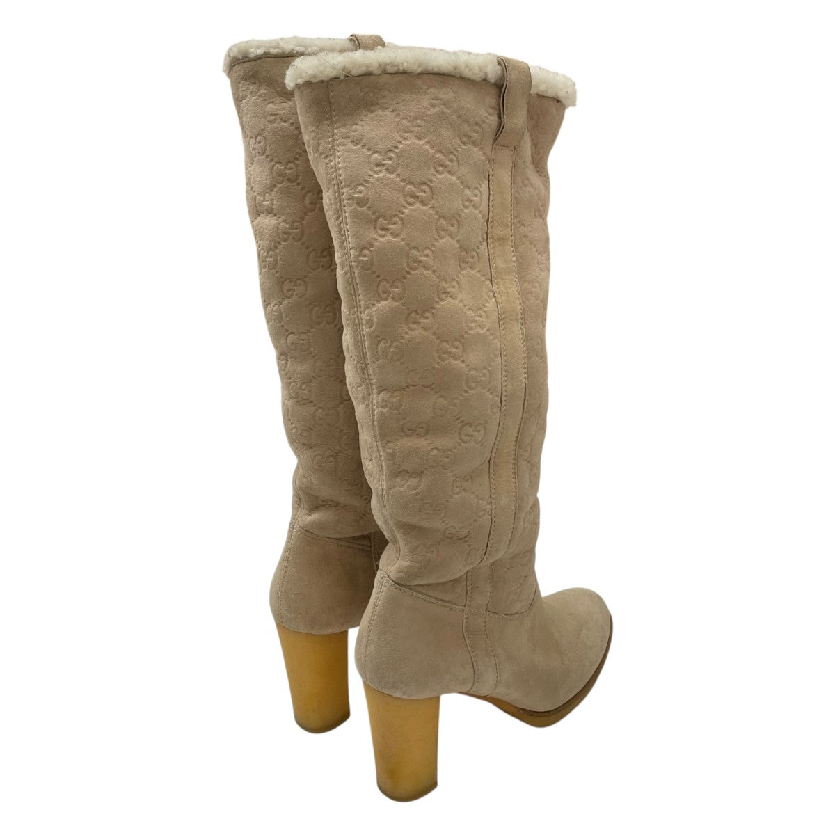 グッチ GUCCI ブーツ ムートンブーツ ムートン カーフレザー キッズ 32 グッチ GUCCI ブーツ ムートンブーツ ムートン カーフレザー