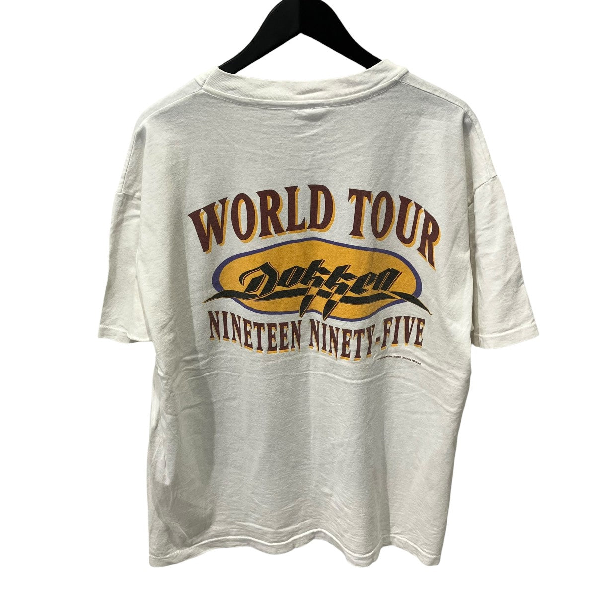 anvil 90sdokken world 95年製半袖Tシャツ 古着・中古-2枚目のアイテム画像