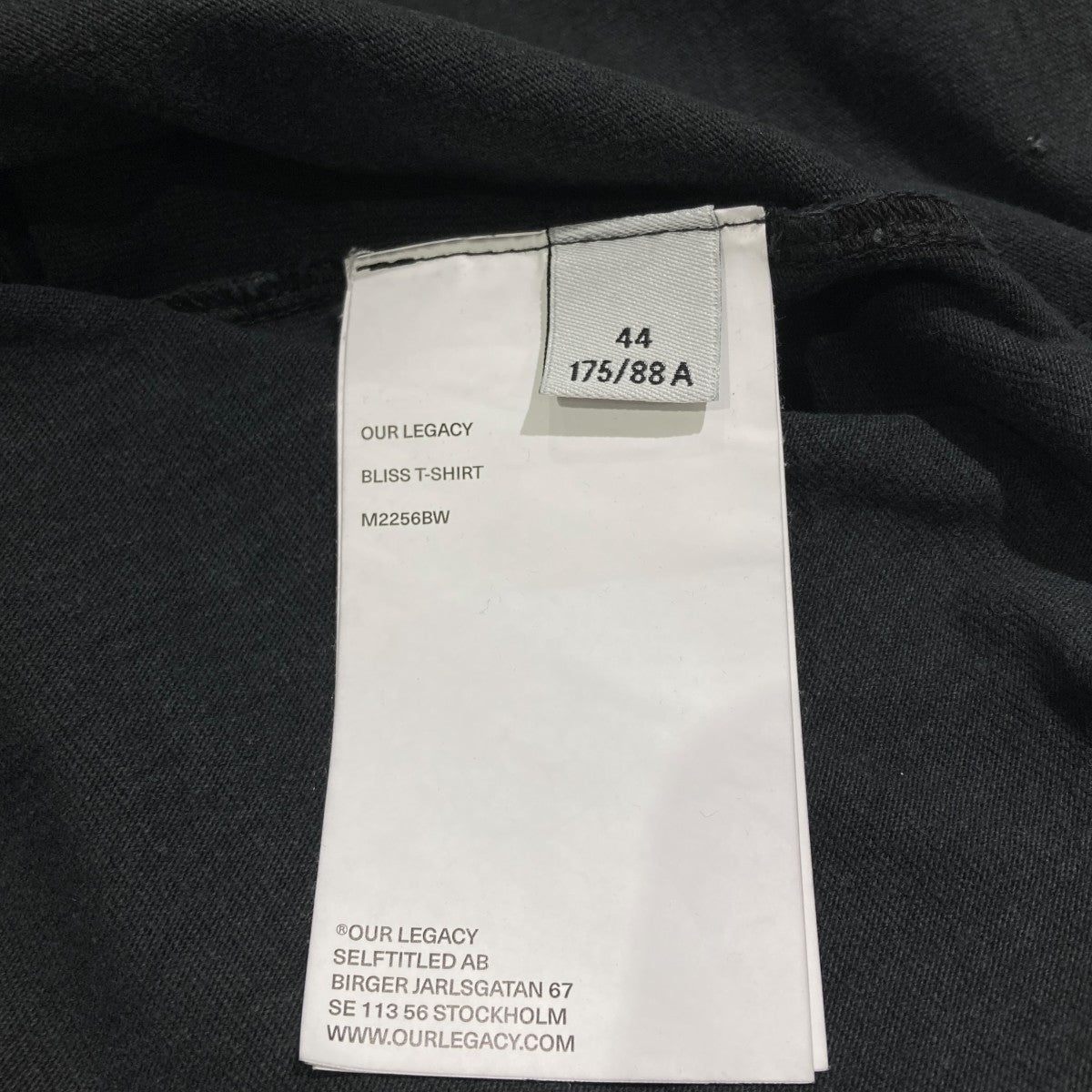 OUR LEGACY BLISS T-SHIRT Washed Black Band JerseyTシャツM2256BW 古着・中古-5枚目のアイテム画像