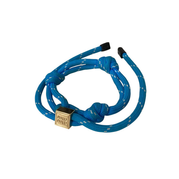 MIU MIU(ミュウミュウ) コードブレスレット ブルー｜【公式】カインド