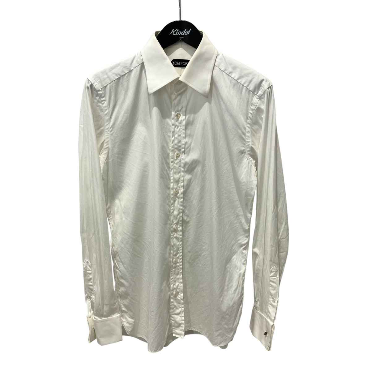 TOM FORD セミワイドカラーダブルカフスシャツ長袖シャツ94N2JE 古着・中古-1枚目のアイテム画像