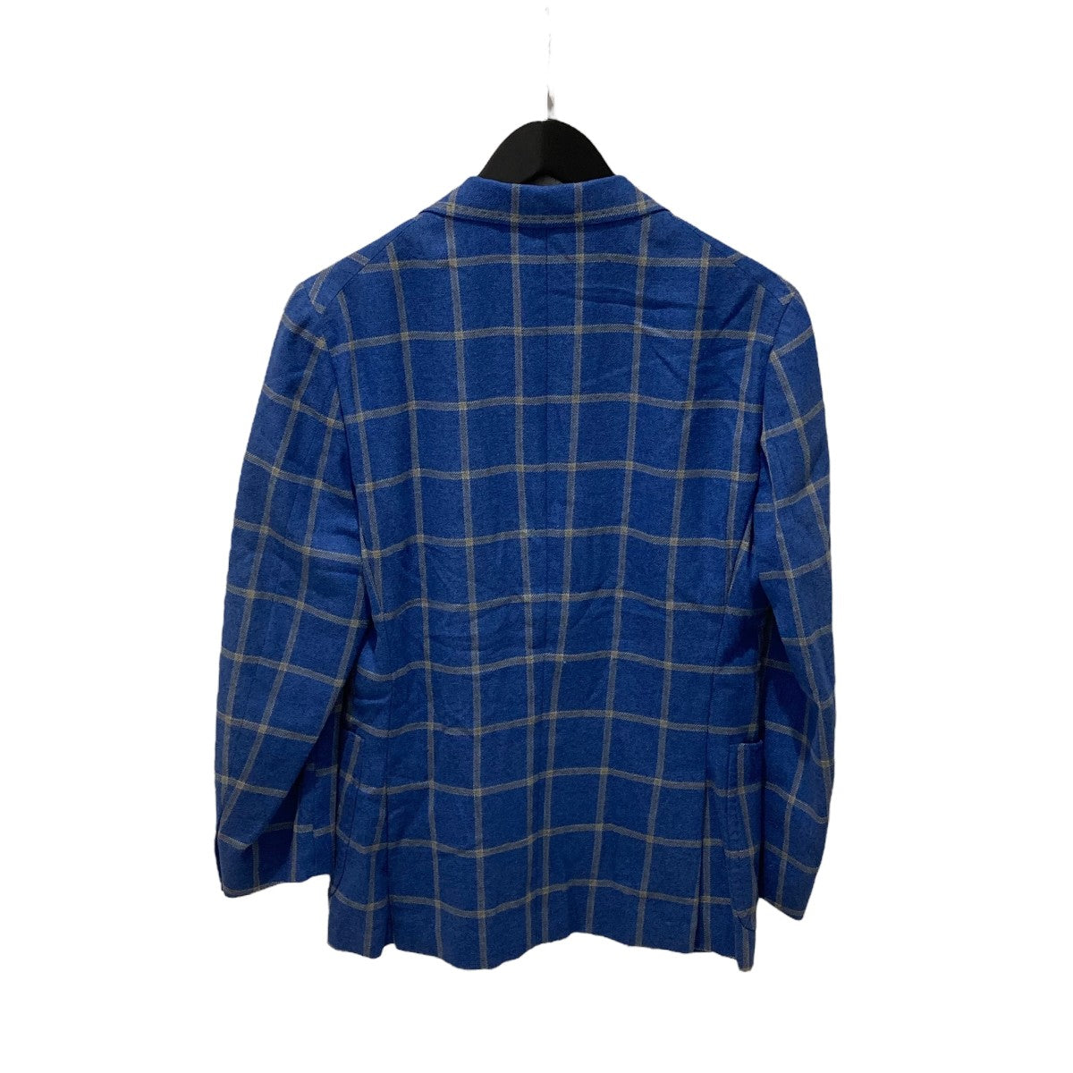 ISAIA イザイアシルクリネン チェック テーラードジャケット　48サイズ ISAIA イザイアシルクリネン チェック テーラードジャケット 48
