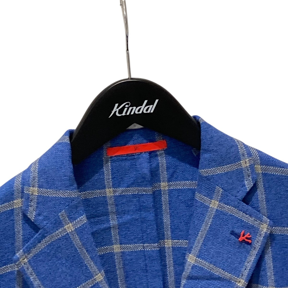 【イザイア ISAIA】極上アルパカ!!! チェック◎ テーラードジャケット M ISAIA(イザイア) チェックテーラードジャケット ブルー サイズ