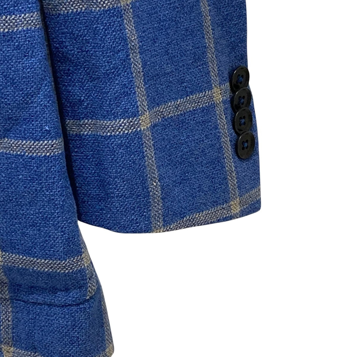 ISAIA(イザイア) チェックテーラードジャケット ブルー サイズ