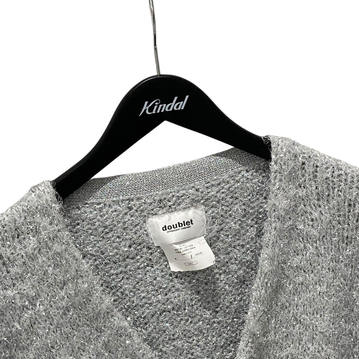 doublet カーディガン doublet(ダブレット) lame cardiganラメカーディガン シルバー サイズ
