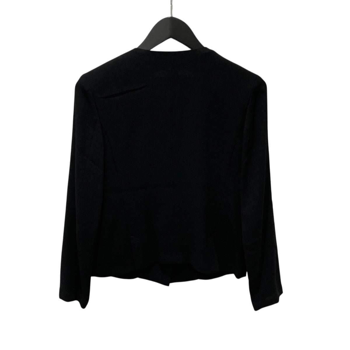 サイズ38 アニエスベースペシャル ノーカラーレザージャケット パール 黒 サイズ38 アニエスベースペシャル ノーカラーレザージャケット