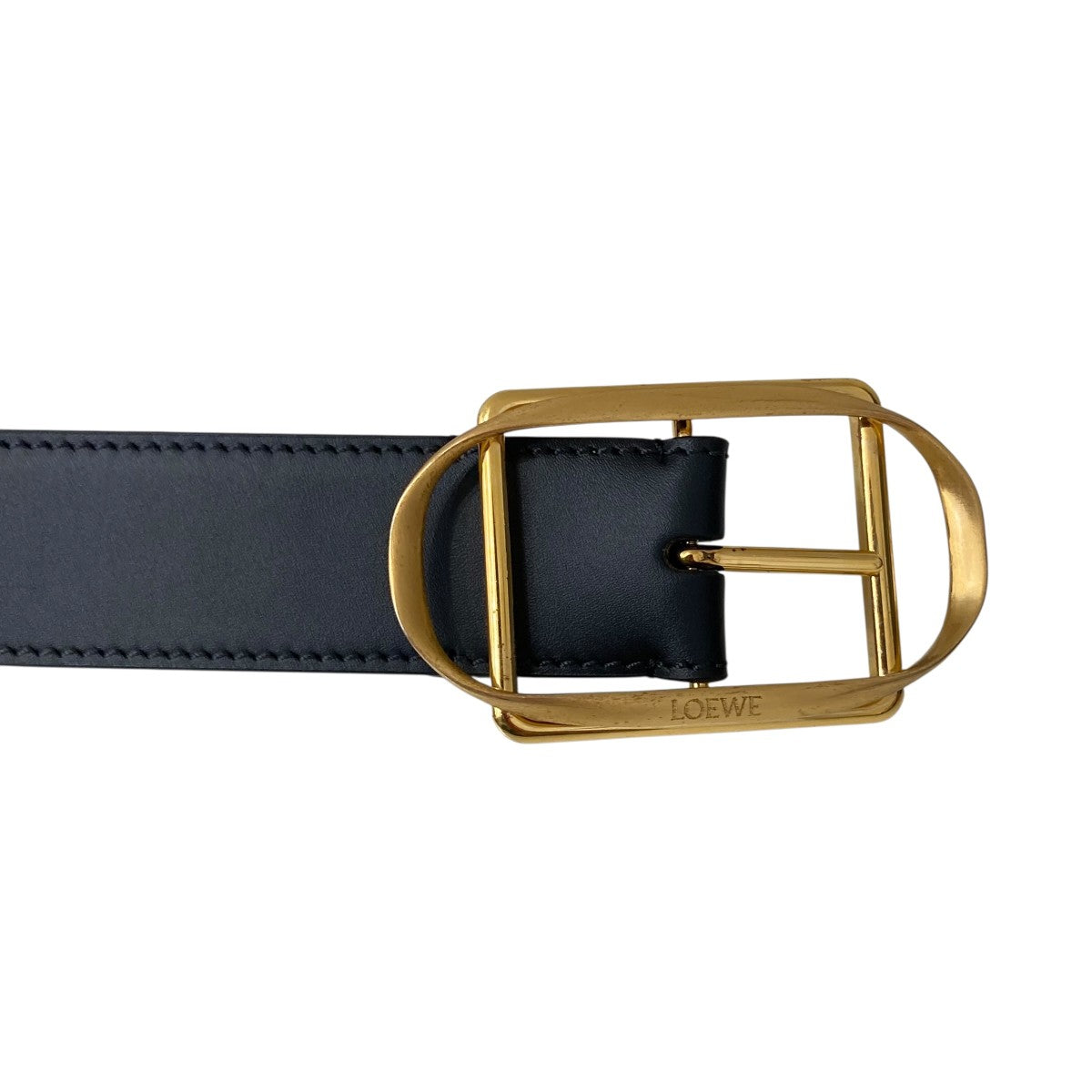 LOEWE CURVED BUCKLE 3．5 CM BELTベルト132405 古着・中古-2枚目のアイテム画像
