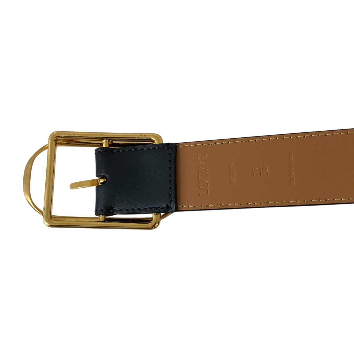 LOEWE CURVED BUCKLE 3．5 CM BELTベルト132405 古着・中古-3枚目のアイテム画像