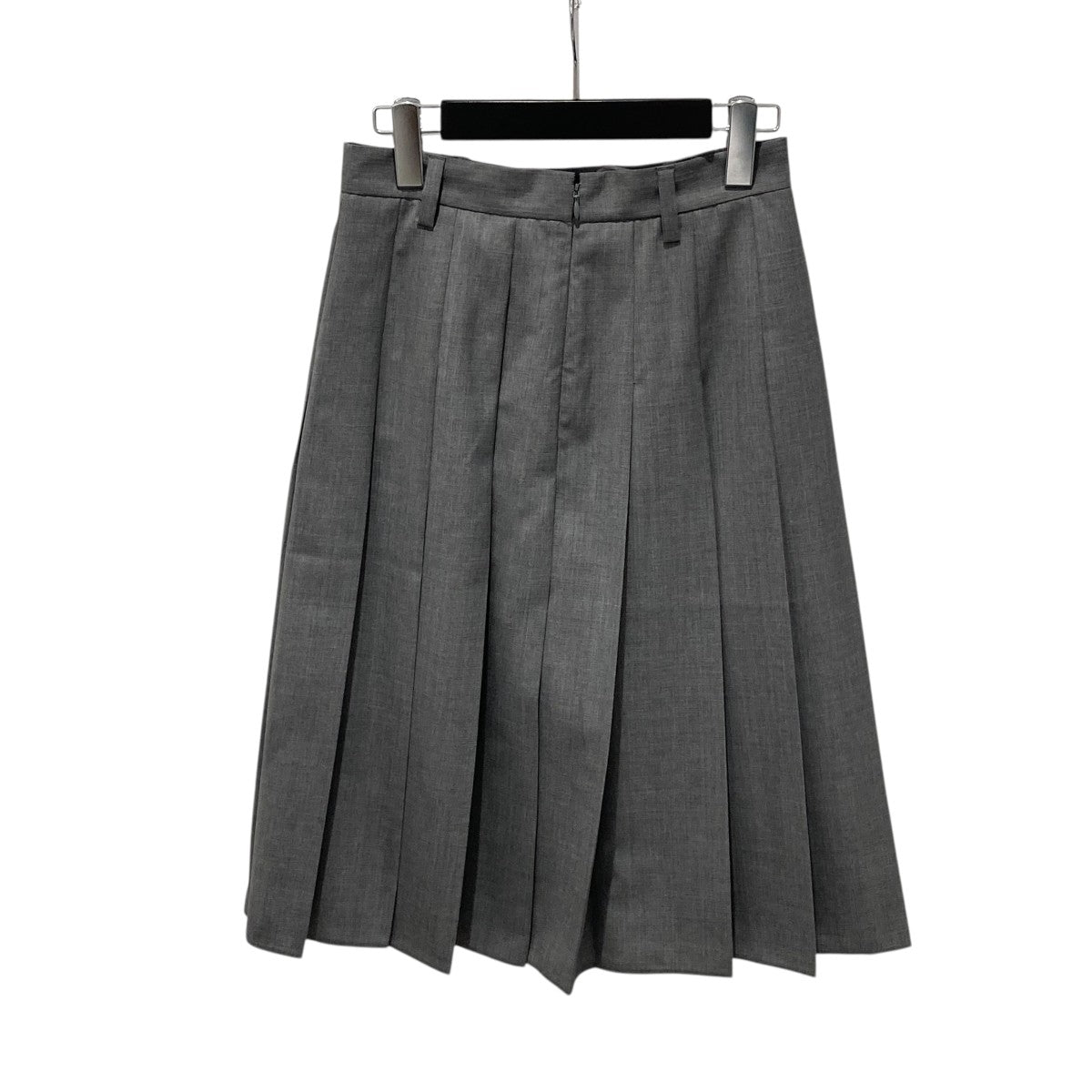 プラダプリーツスカート　サマーウール PRADA(プラダ) ウールプリーツスカートDNA9M DNA9M グレー サイズ 36