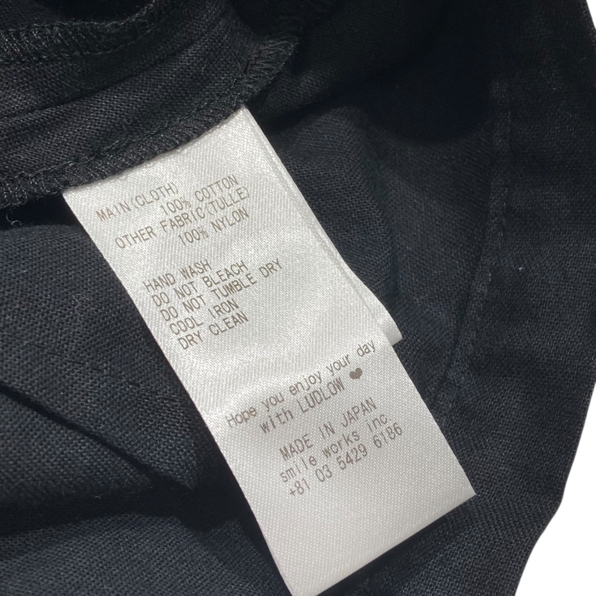 LUDLOW(ラドロー) 25SSApron-tulle skirtチュールスカート ブラック