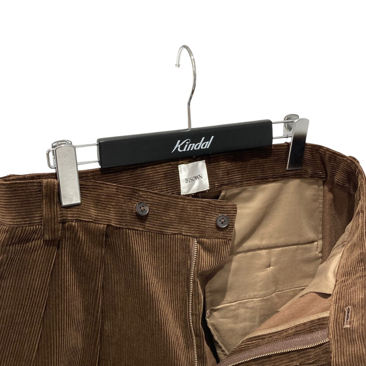 BISOWN(ビソウン) CORDUROY 2TUCK WIDE TROUSERSコーデュロイパンツ25W