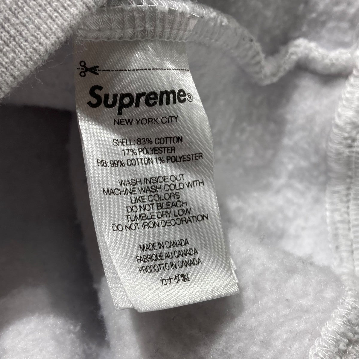 Supreme スウェット Mサイズ Supreme(シュプリーム) クルーネックスウェット ライトグレー