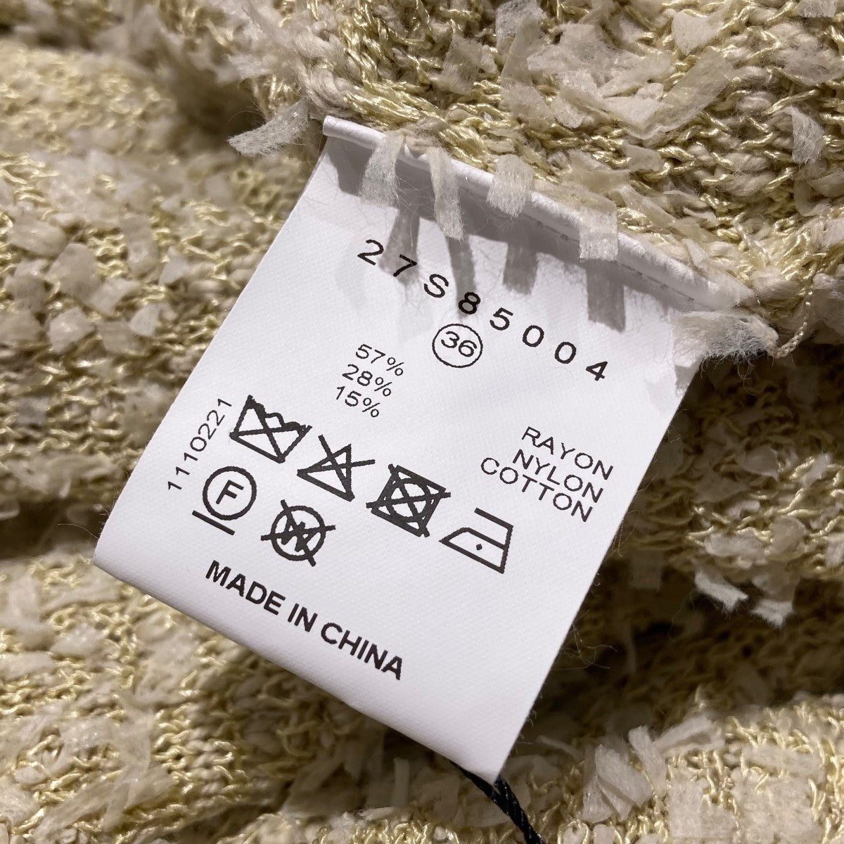 IRENE 25SSTweed Knit Dressツイードニットワンピース27S85004 古着・中古-5枚目のアイテム画像