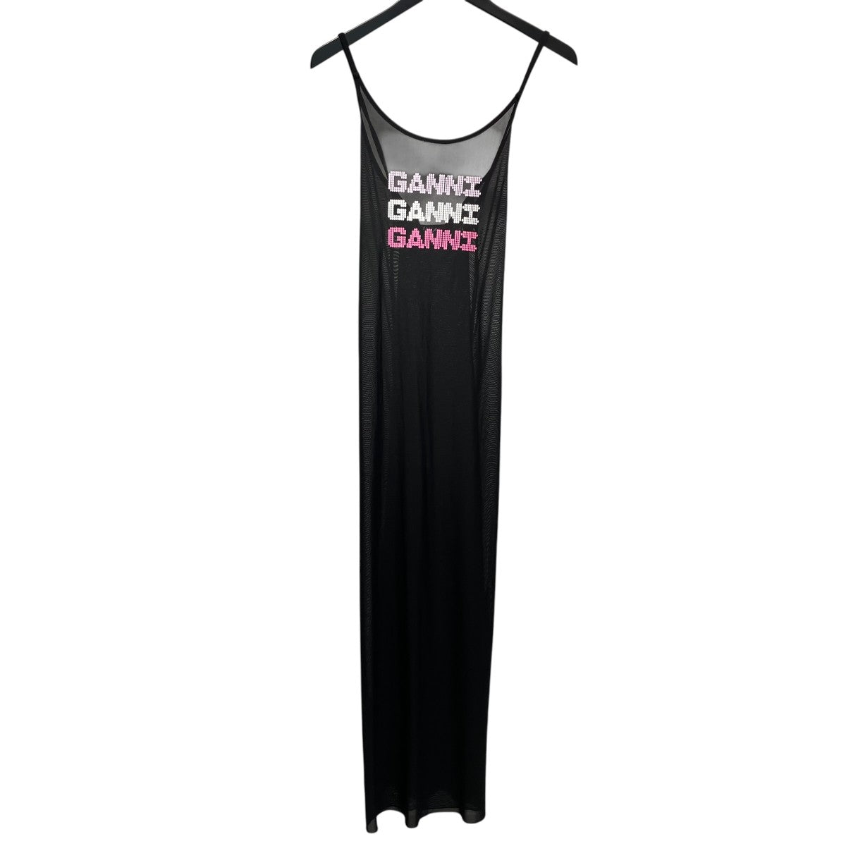 Ganni Mesh Cover Up Slip Dressキャミソールワンピース3629 古着・中古-1枚目のアイテム画像