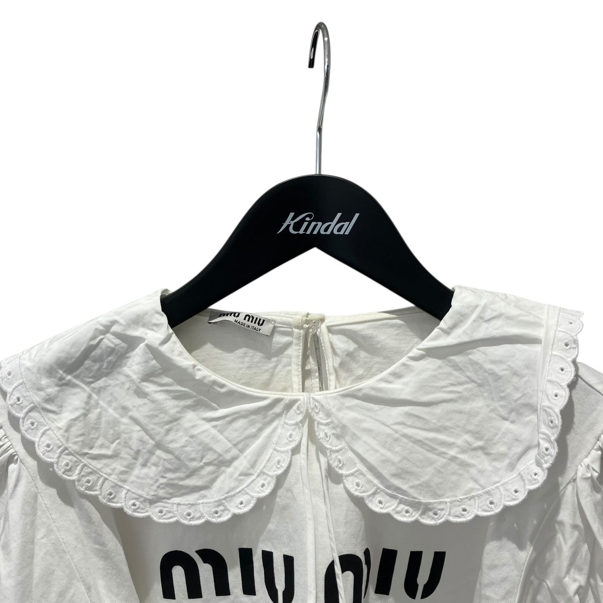 MIU MIU フリルロゴ切替カットソーMJN350 古着・中古-3枚目のアイテム画像