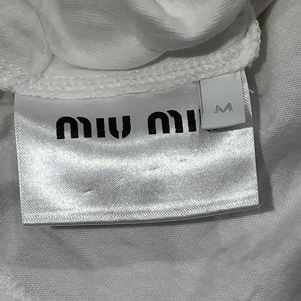 MIU MIU フリルロゴ切替カットソーMJN350 古着・中古-5枚目のアイテム画像