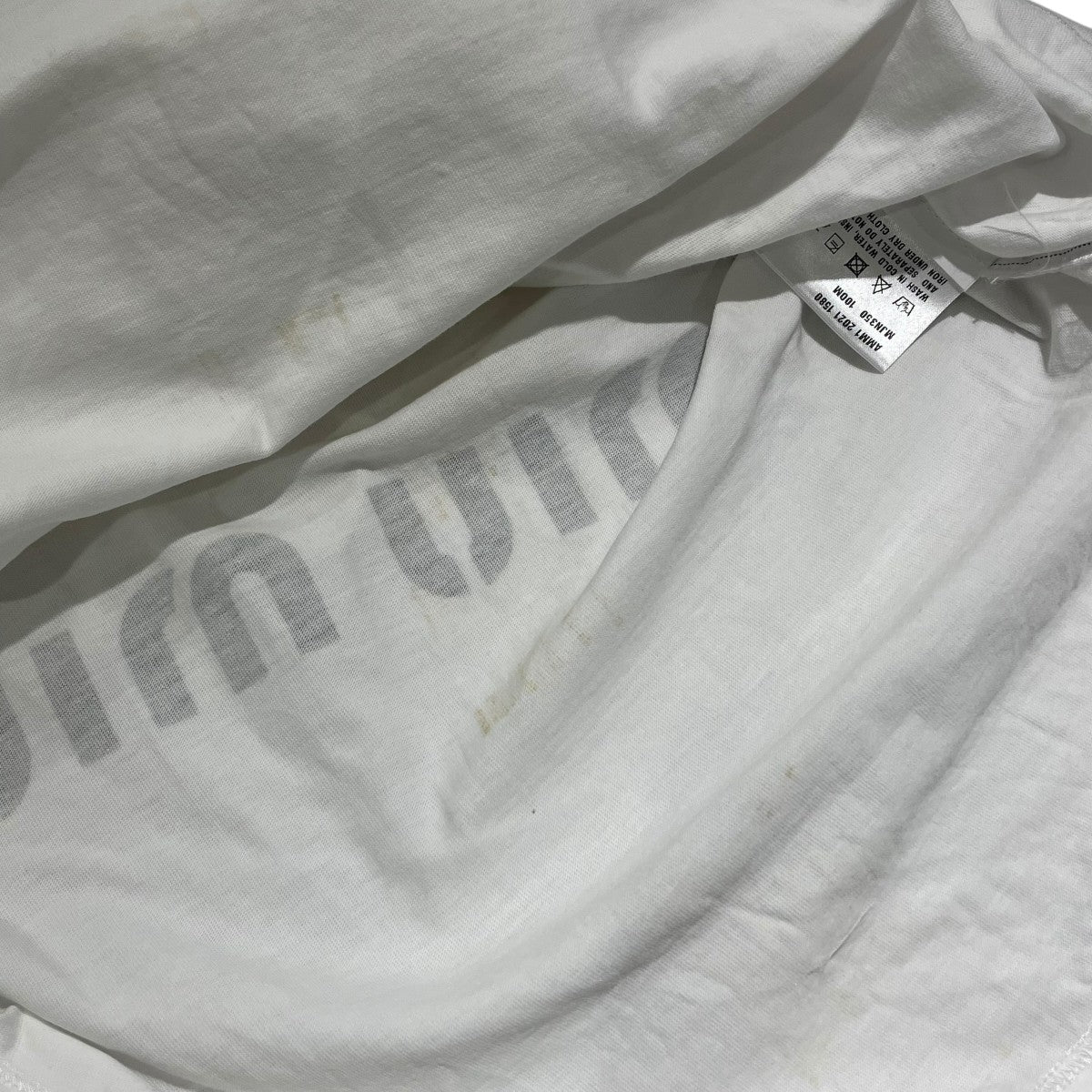 MIU MIU フリルロゴ切替カットソーMJN350 古着・中古-8枚目のアイテム画像